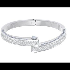 Swarovski Get Wide Bangle, White
